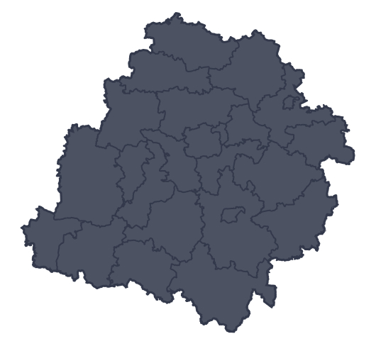 Mapa województwa miejscowości Wieluń