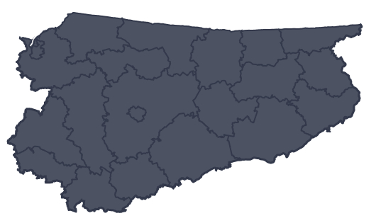 Mapa województwa miejscowości Mrągowo