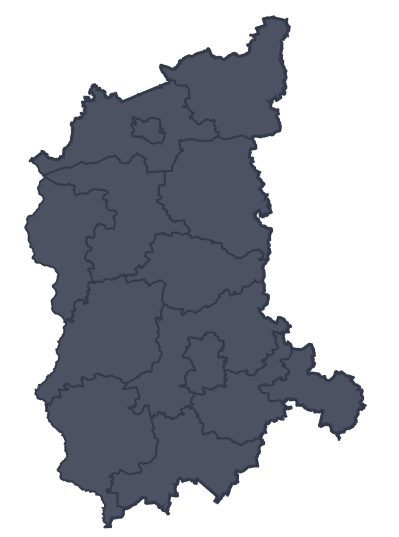 Mapa województwa miejscowości Wschowa