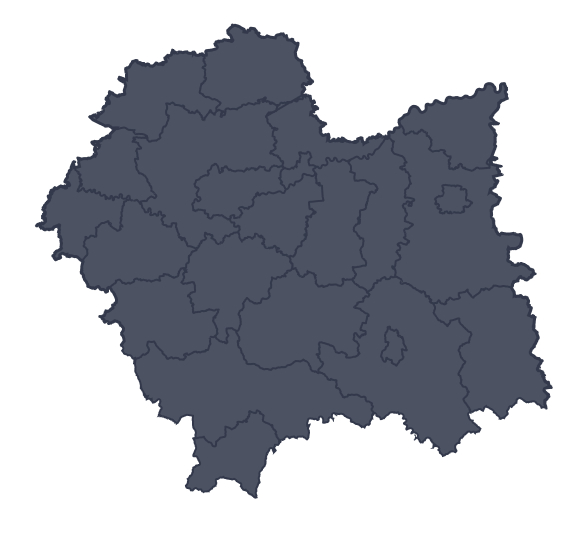 Mapa województwa miejscowości Tarnów