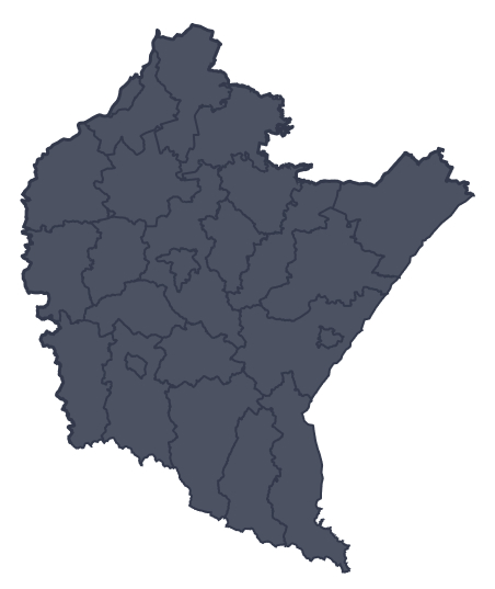 Mapa województwa miejscowości Leżajsk