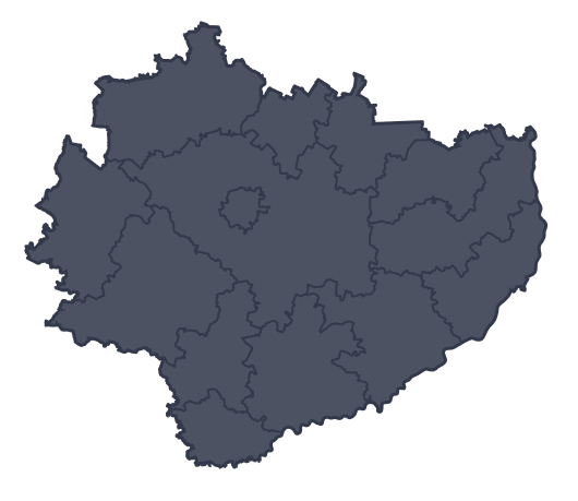 Mapa województwa miejscowości Kielce