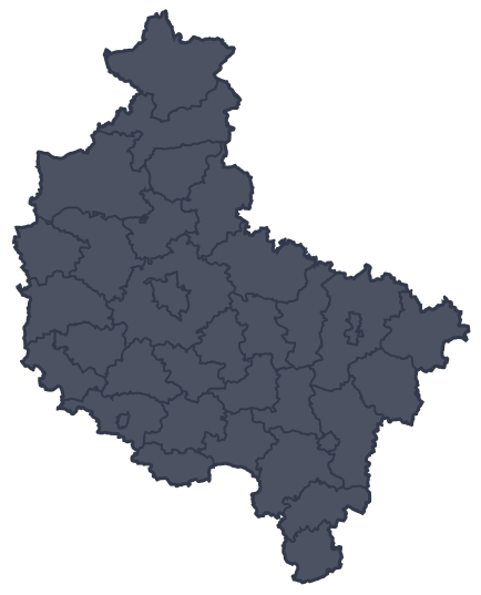 Mapa województwa miejscowości Luboń